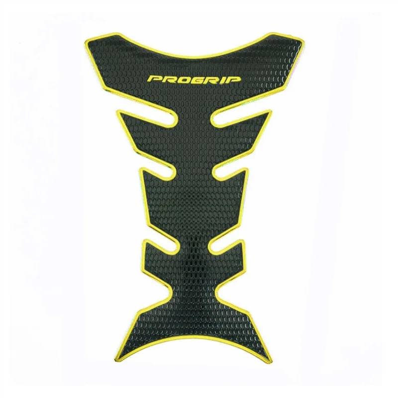 Motorrad-Tank-Aufkleber 3D Motorrad Aufkleber Aufkleber Gas Öl Kraftstoff Tank Pad Schutz Fall Motorrad Kraftstoff Tank Schutz(Yellow) von SIBOUOU