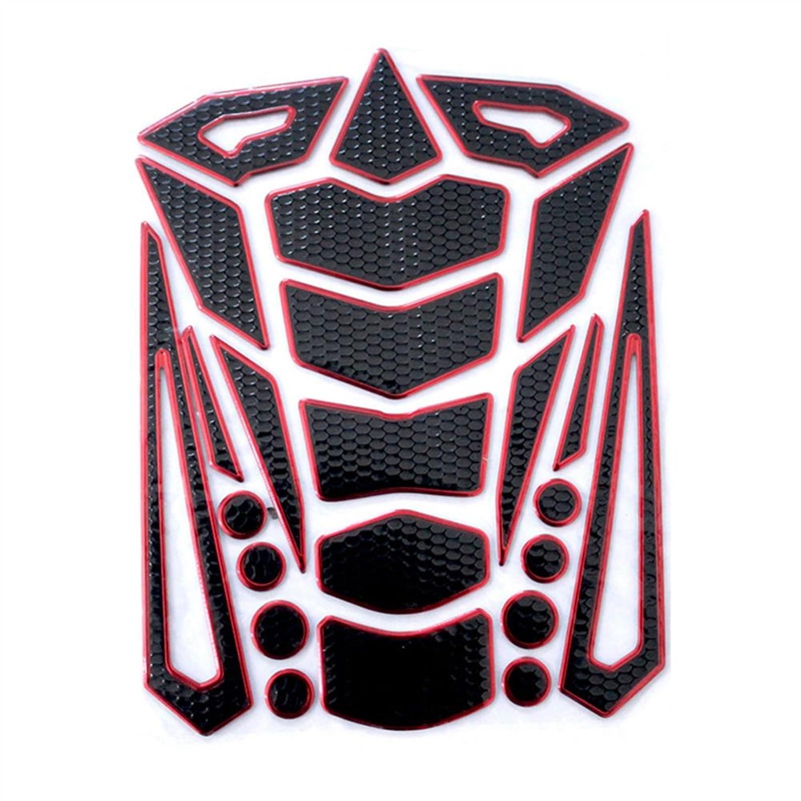 Motorrad-Tank-Aufkleber Universal 3D PVC Fishbone Aufkleber Gas Heizöl Tank Pad Schutz Abdeckung Aufkleber Motorrad Tank Pad Aufkleber Zubehör Teile(Red) von SIBOUOU