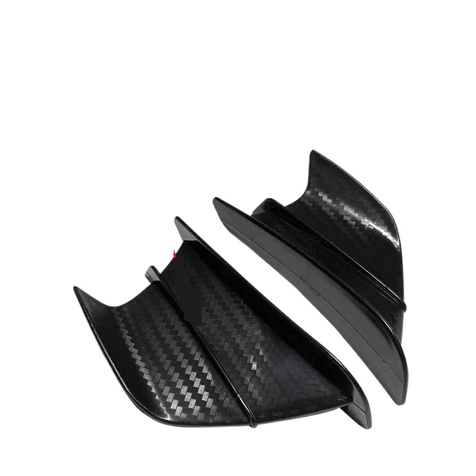 Motorradspoiler Für Ninja 650 400 300 250 H2R ZX14R ZX10R ZX6R Z H2 1000 SX Verkleidung Seite Winglet Aerodynamische Flügel Deflektor Spoiler(Matte Carbon Look) von SIBOUOU