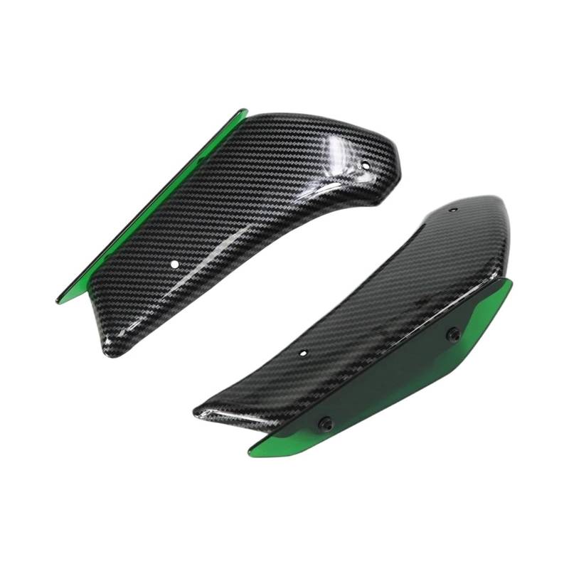 Motorradspoiler Für S1000RR 2010-2018 HP4 Motorrad Zubehör Verkleidung Panel Abdeckung Fall Spoiler Motorrad Wind Flügel(Carbon Pattern Green) von SIBOUOU