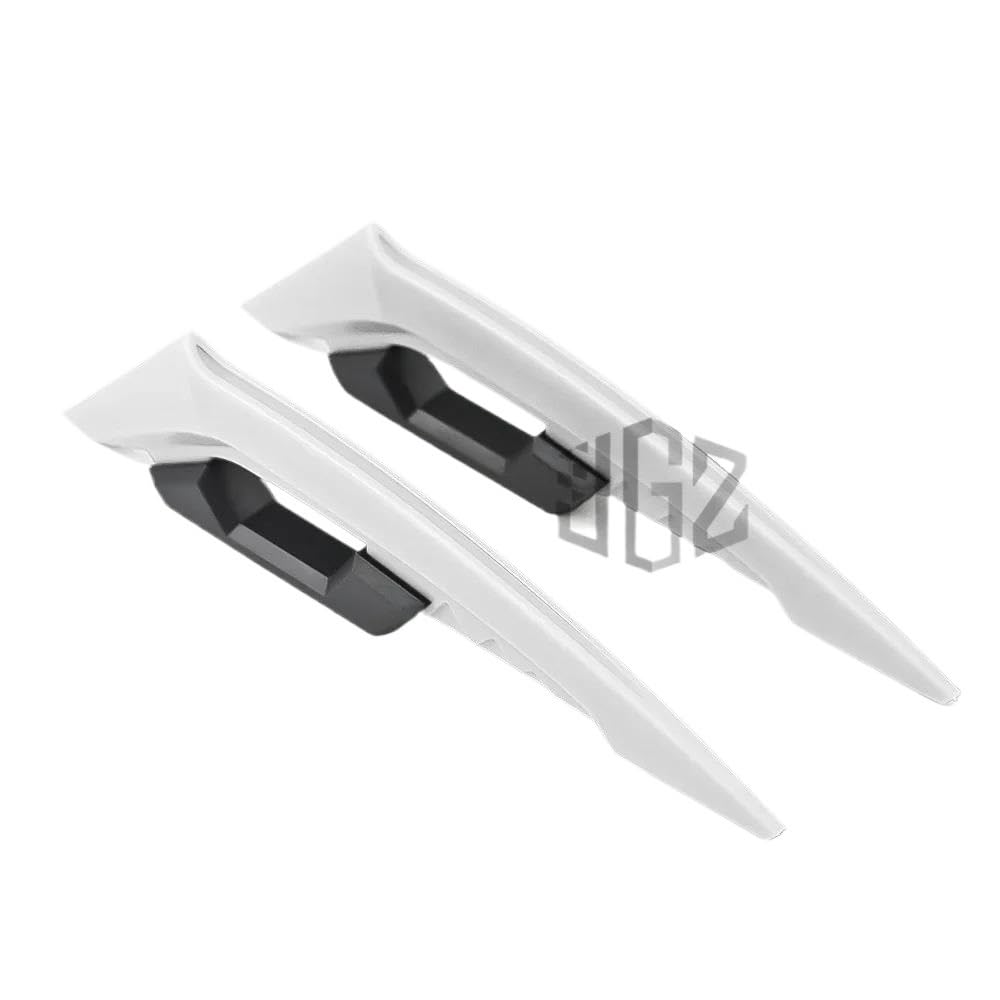 Motorradspoiler Für Suzuki Für Yamaha Motorrad Vorderseite Spoiler Motorrad Vorderseite Spoiler Aerodynamische Flügel Set Zubehör Moto(White) von SIBOUOU