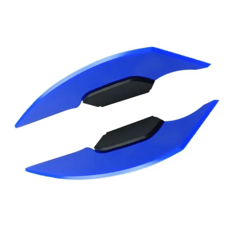 Motorradspoiler Für Suzuki Motorrad Frontspoiler Seite Verkleidungen Winglets Carbon Fiber Feste Wind Flügel Aerodynamische Spoiler(Blue) von SIBOUOU