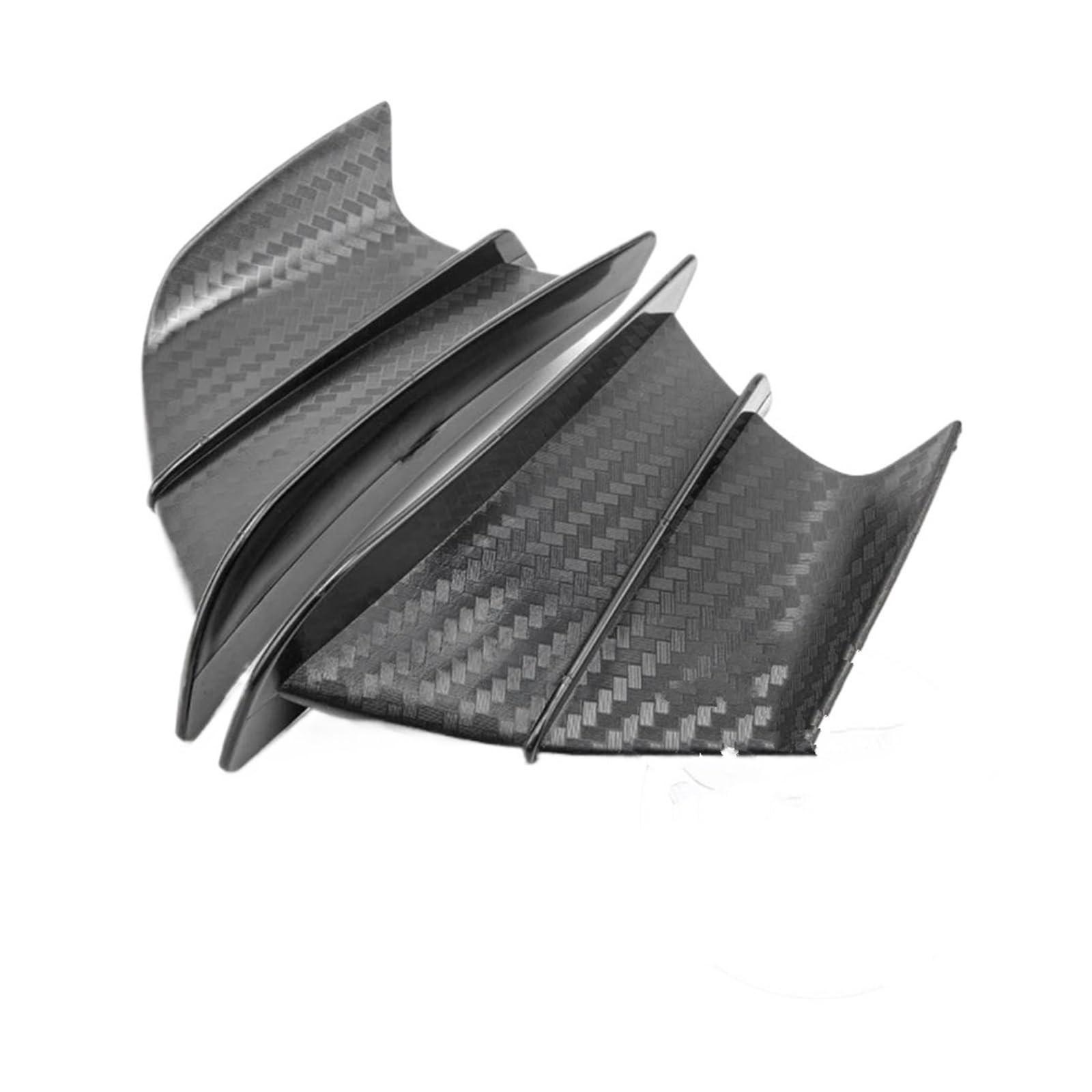 Motorradspoiler Für Yamaha Für Suzuki 2X Universal Motorrad Winglet Aerodynamischer Spoilerflügel Mit Selbstklebendem Motorrad-Dekorationsaufkleber(Matte Carbon Look) von SIBOUOU