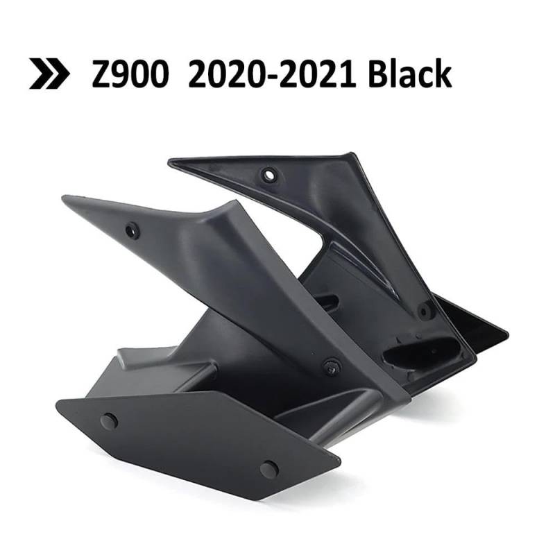 Motorradspoiler Für Z 900 Z900 2020 2021 Motorrad Teile Seite Abtrieb Nackt Spoiler Winglet Fixed Wing Winglet Verkleidung Flügel(20-21 Black) von SIBOUOU