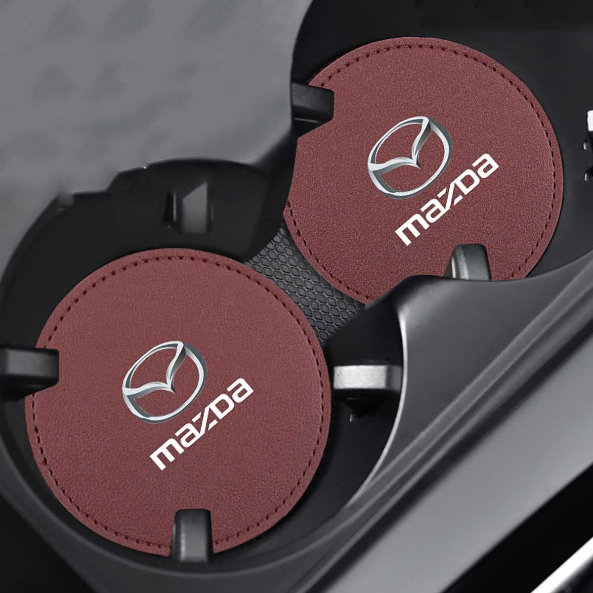 SICUEAUA 2 Stück Auto-Untersetzer für Mazda 2 Speed CX9 CX5 CX30 CX3 CX7 RX8 RX7 626 6 Atenza MX5 323 3 Axela, rutschfeste, stoßfeste Auto-Untersetzer für Getränkehalter, Autozubehör von SICUEAUA