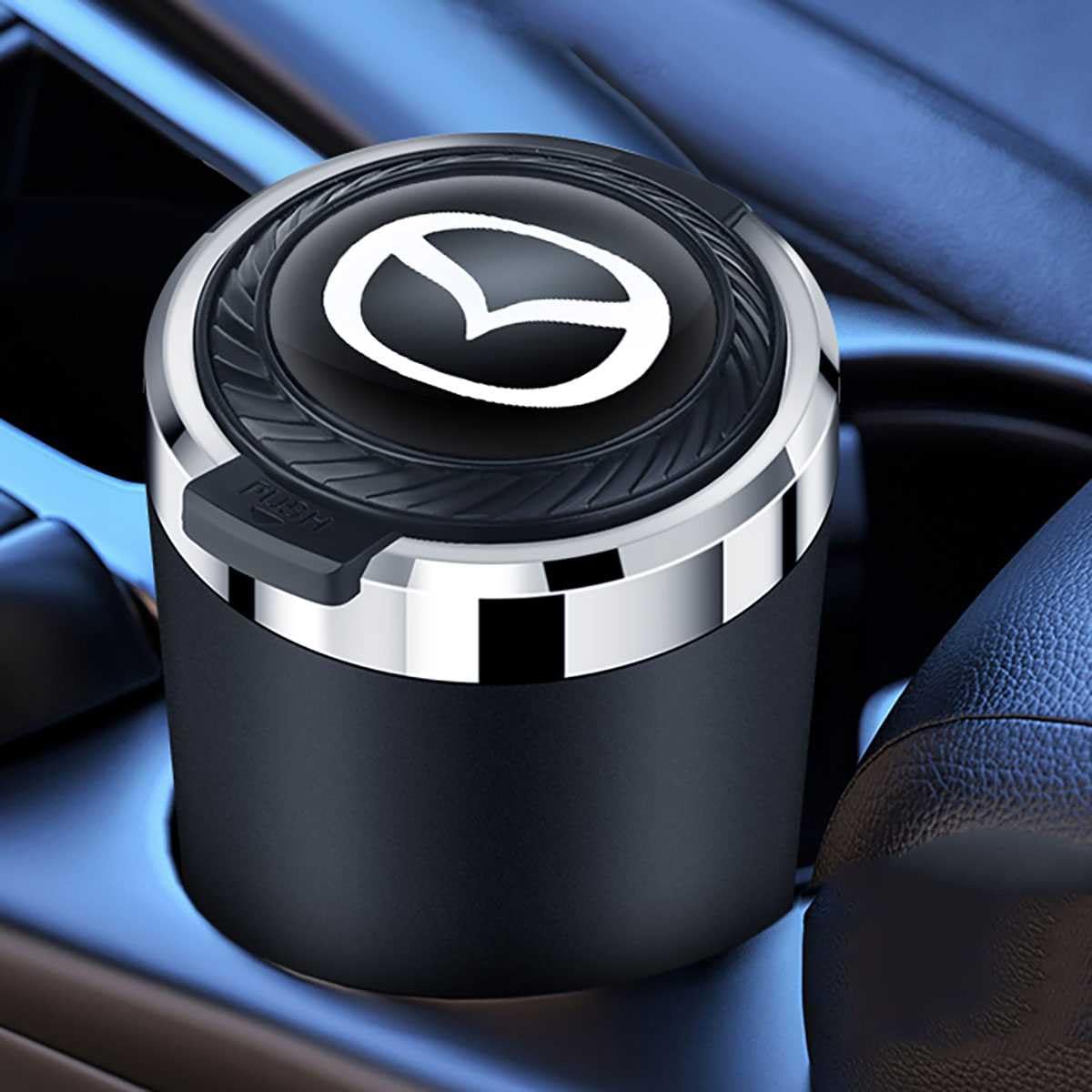 SICUEAUA Auto Aschenbecher Für Mazda 2 Mazda 3 MS Mazda 6 CX-5 CX5 Artzma 6, Tragbare Rauchfrei Stand Zylinder Zigarette Abfalleimer Auto Innen Zubehör von SICUEAUA