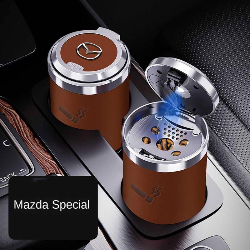 SICUEAUA Auto Aschenbecher Für Mazda 2 Speed CX9 CX5 CX30 CX3 CX7 RX8 RX7 626 6 Atenza MX5 323 3 Axela, Tragbare Rauchfrei Stand Zylinder Zigarette Abfalleimer Auto Innen Zubehör von SICUEAUA