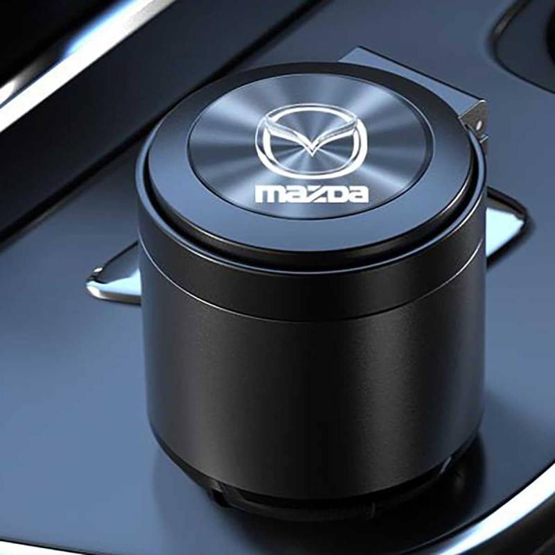 SICUEAUA Auto Aschenbecher Für Mazda 3 6 CX-3 CX-5 CX-9 MX-5, Tragbare Rauchfrei Stand Zylinder Zigarette Abfalleimer Auto Innen Zubehör von SICUEAUA