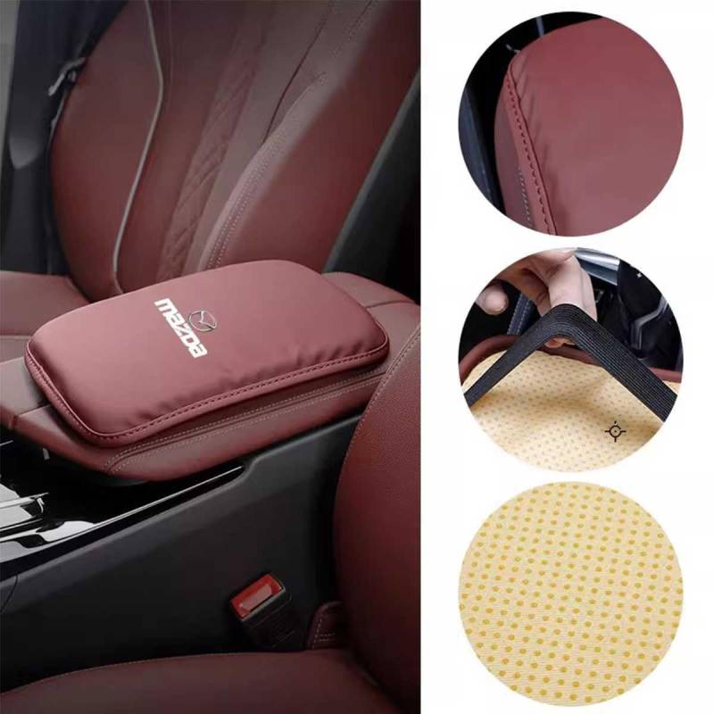 SICUEAUA Auto Taschentuchbox für Mazda 2 3 5 6 CX5 CX7 CX8 CX9 CX5 CX30 MX5 M3 M6 Axela, Leder Tissue Holder Wasserdicht Innenraum Autozubehör von SICUEAUA