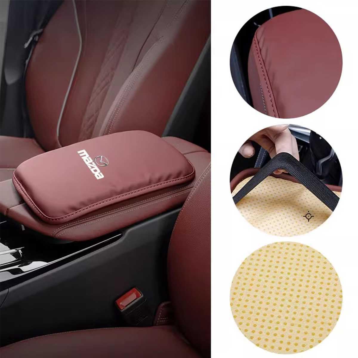 SICUEAUA Auto Taschentuchbox für Mazda 2 Speed CX9 CX5 CX30 CX3 CX7 RX8 RX7 626 6 Atenza MX5 323 3 Axela, Leder Tissue Holder Wasserdicht Innenraum Autozubehör von SICUEAUA