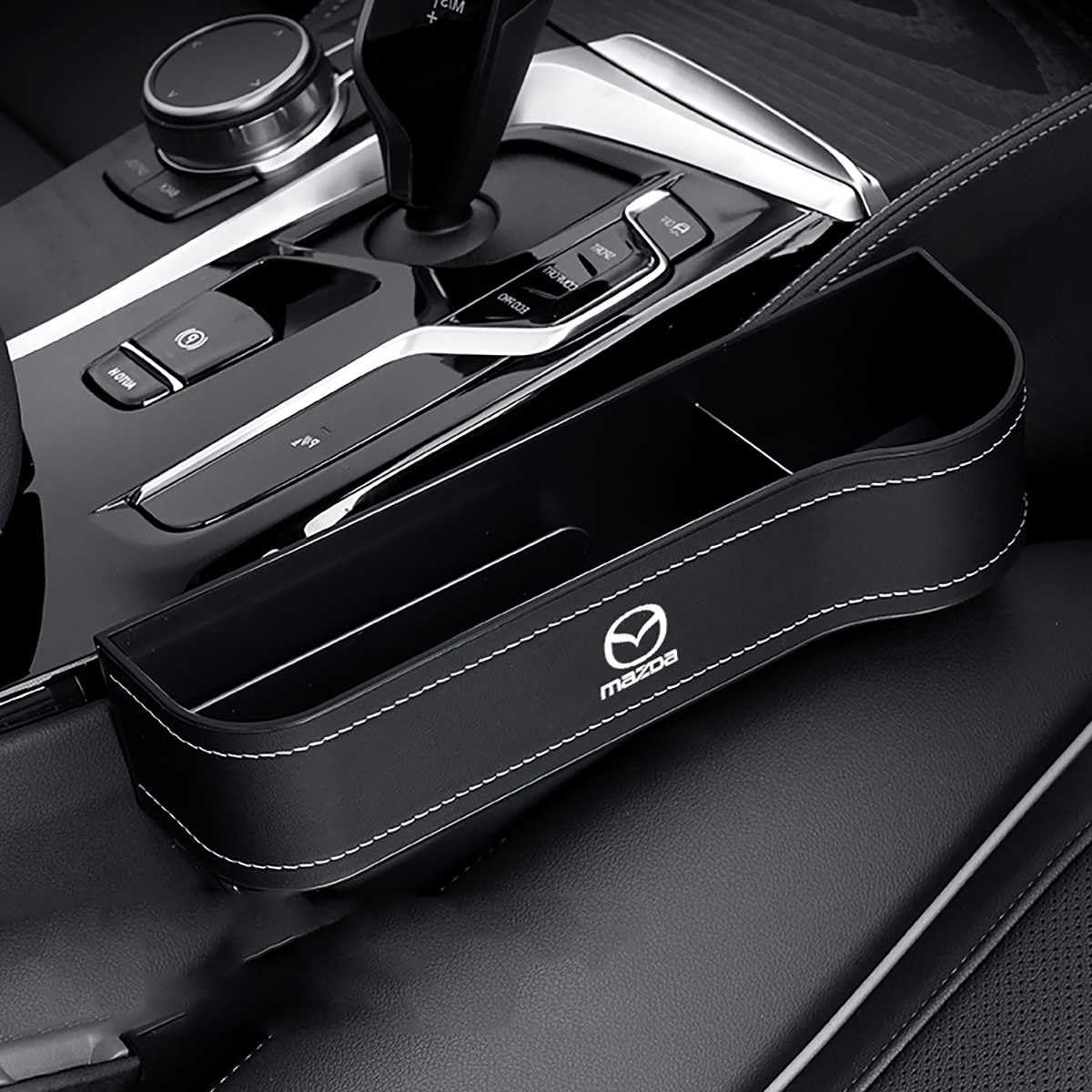 SICUEAUA Autositzlücken Organizer für Mazda 2 3 5 6 MX5 MX30 CX30 CX5 CX50, Leder Autositz Lücken Organizer Aufbewahrungsbox für Autositze von SICUEAUA