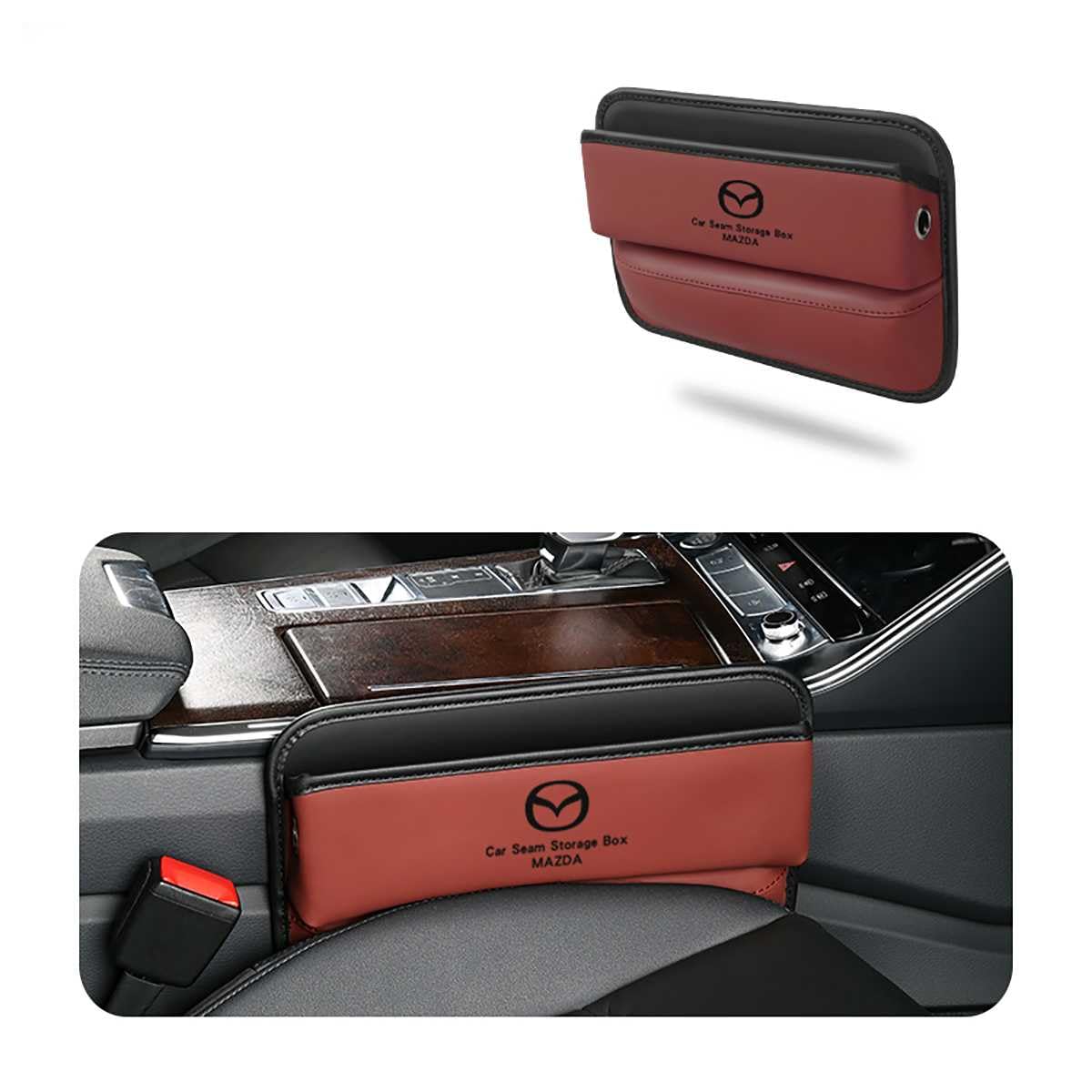 SICUEAUA Autositzlücken Organizer für Mazda 2 3 6 8 Atenza CX30 CX50 CX60 MX5 CX3 CX5 CX7, Leder Autositz Lücken Organizer Aufbewahrungsbox für Autositze von SICUEAUA