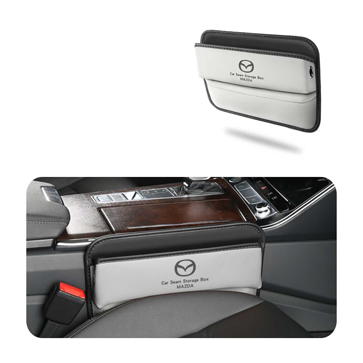 SICUEAUA Autositzlücken Organizer für Mazda 2 Mazda 3 MS Mazda 6 CX-5 CX5, Leder Autositz Lücken Organizer Aufbewahrungsbox für Autositze von SICUEAUA