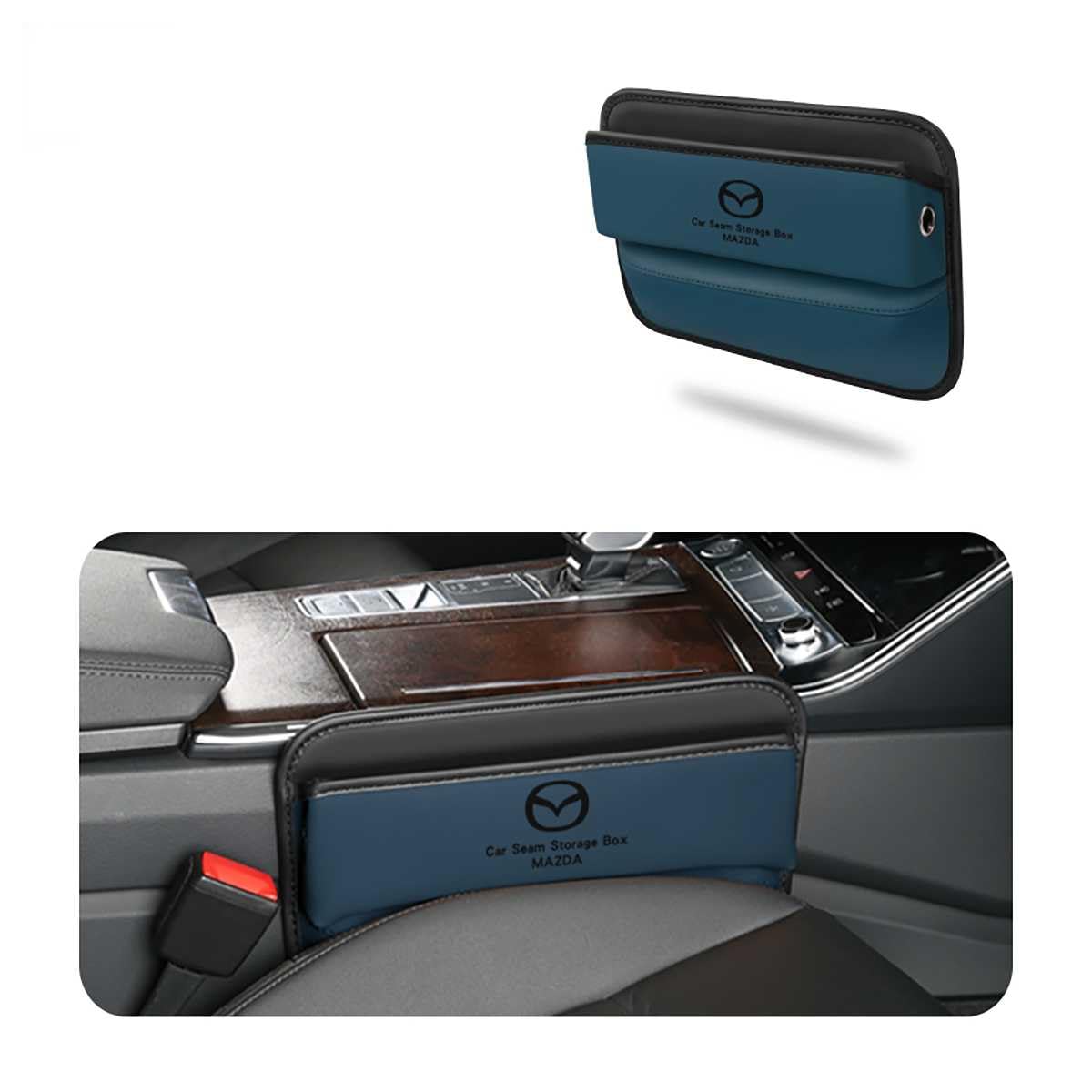 SICUEAUA Autositzlücken Organizer für Mazda CX5 CX7 CX9 CX-5 CX3 MX-5 Protege Series, Leder Autositz Lücken Organizer Aufbewahrungsbox für Autositze von SICUEAUA