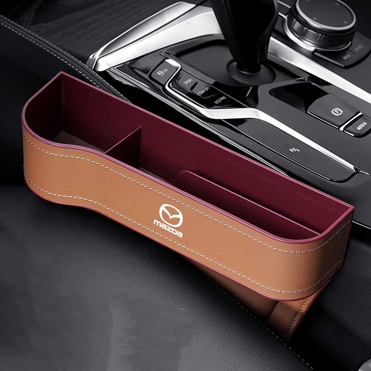 SICUEAUA Autositzlücken Organizer für Mazda CX5 CX7 CX9 CX-5 CX3 MX-5 Protege Series, Leder Autositz Lücken Organizer Aufbewahrungsbox für Autositze von SICUEAUA