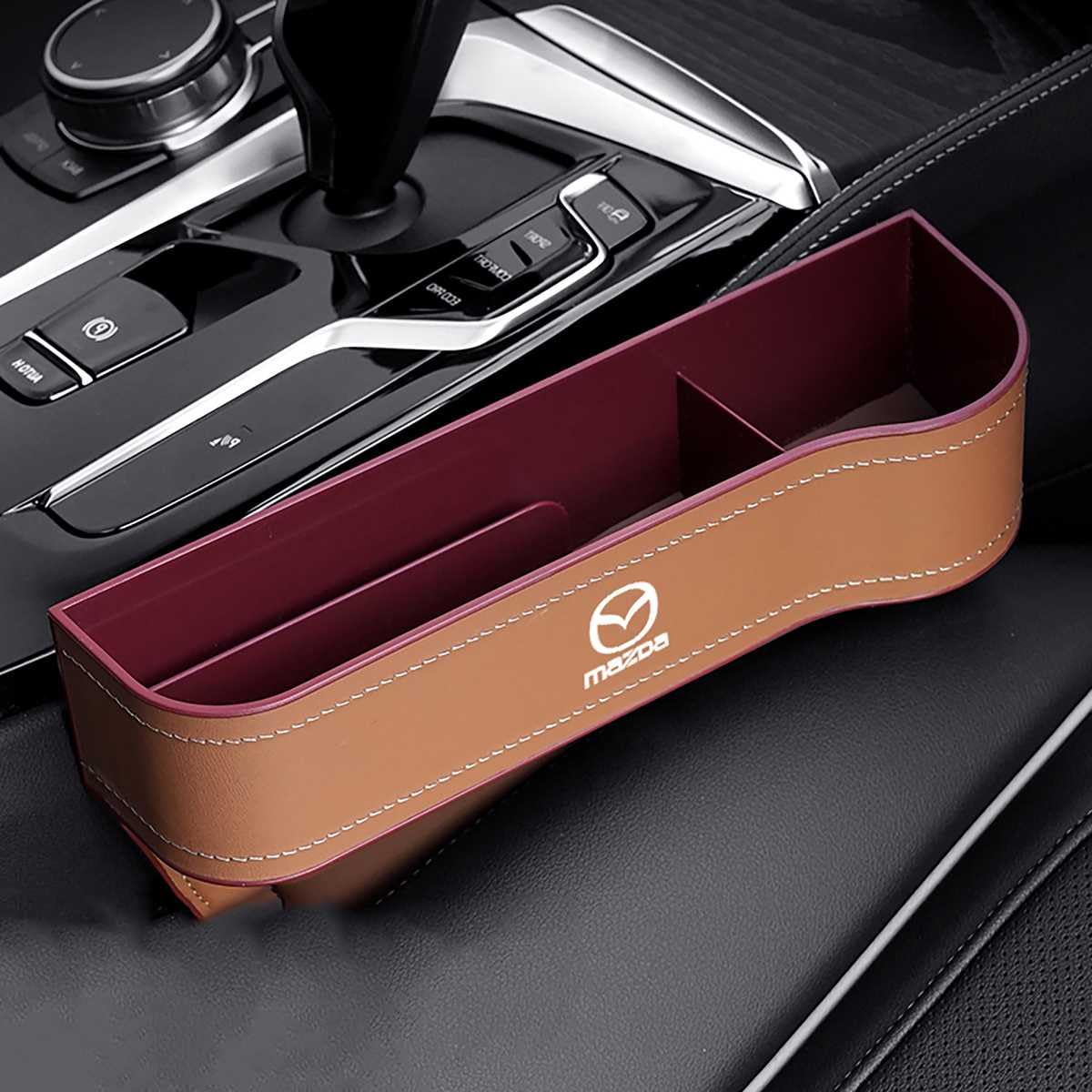 SICUEAUA Autositzlücken Organizer für Mazda CX5 CX7 CX9 CX-5 CX3 MX-5 Protege Series, Leder Autositz Lücken Organizer Aufbewahrungsbox für Autositze von SICUEAUA