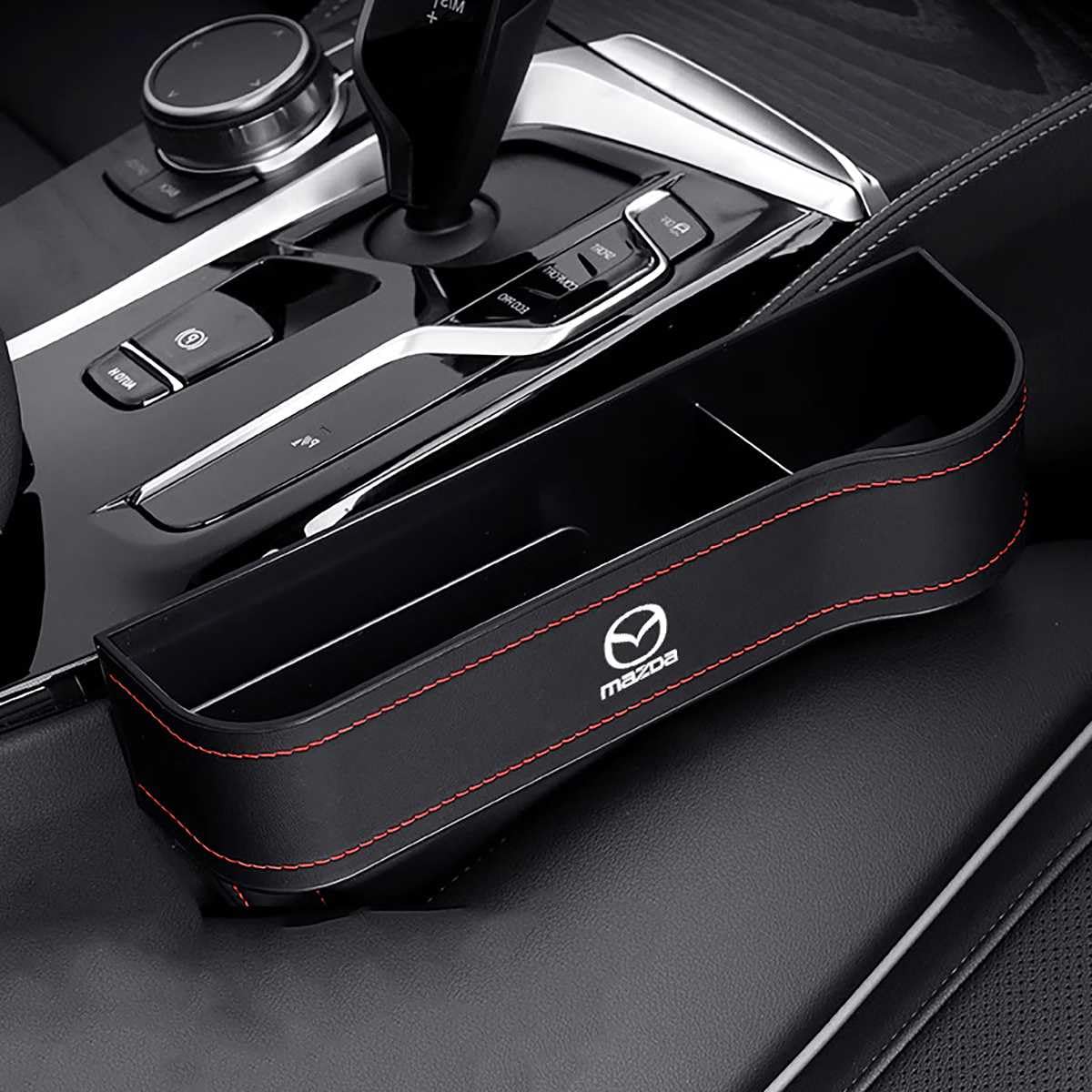 SICUEAUA Autositzlücken Organizer für Mazda CX5 CX7 CX9 CX-5 CX3 MX-5 Protege Series, Leder Autositz Lücken Organizer Aufbewahrungsbox für Autositze von SICUEAUA