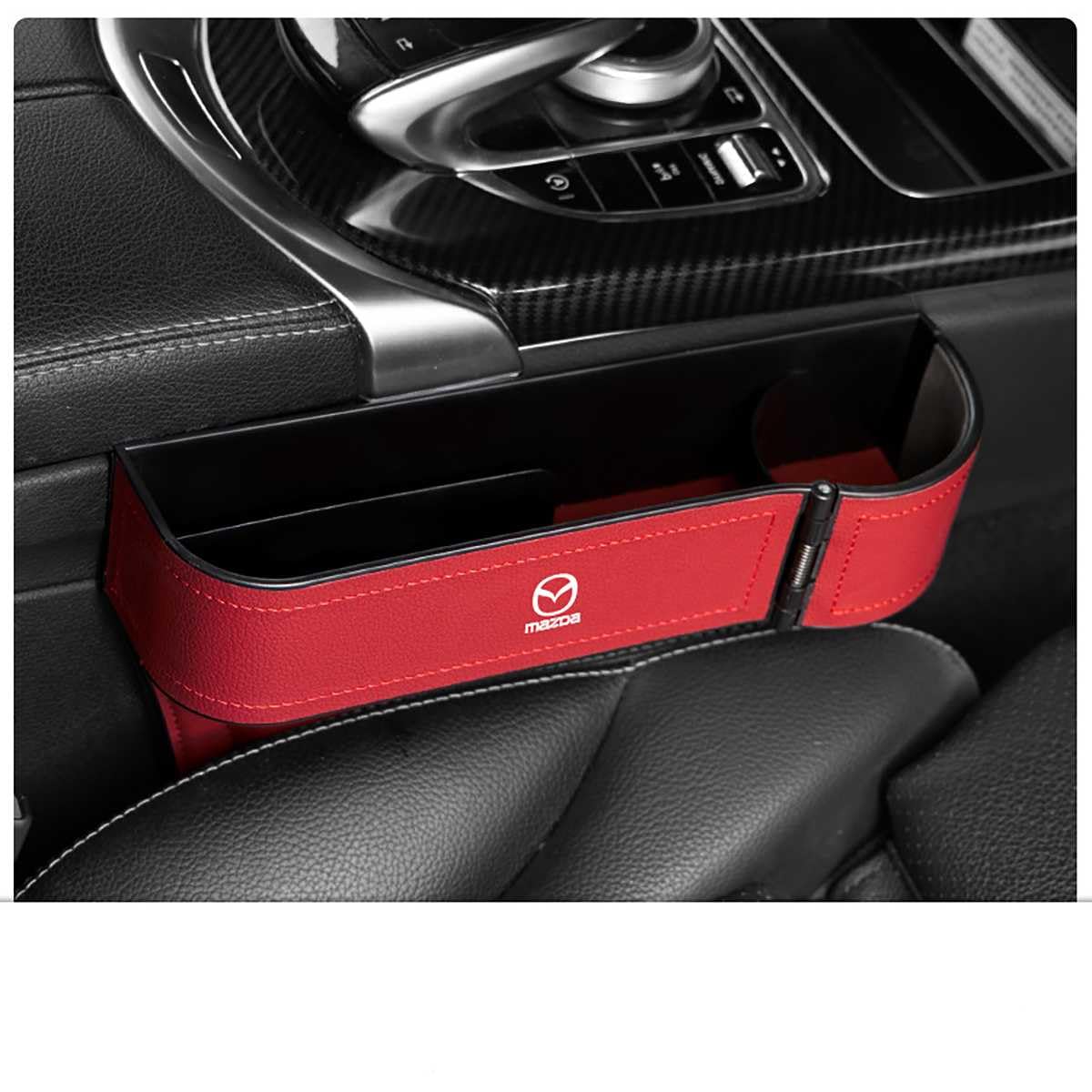 SICUEAUA Autositzlücken Organizer für Mazda CX5 CX7 CX9 CX-5 CX3 MX-5 Protege Valet Rx8 Series, Leder Autositz Lücken Organizer Aufbewahrungsbox für Autositze von SICUEAUA