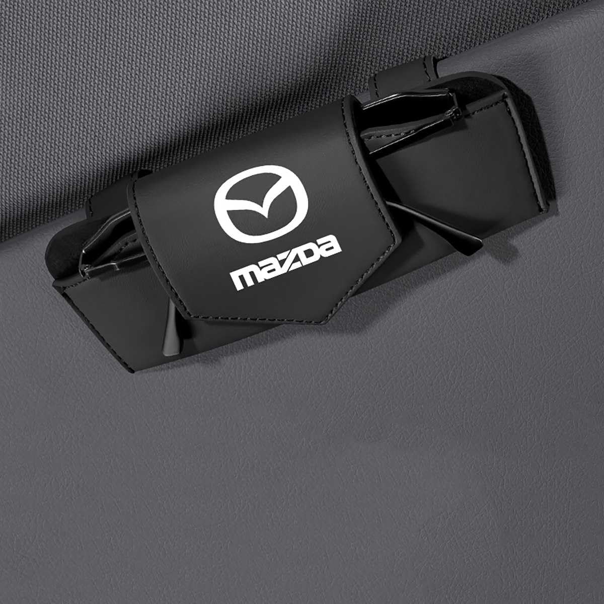 SICUEAUA Brillenhalter für Mazda 2 Speed CX9 CX5 CX30 CX3 CX7 RX8 RX7 626 6 Atenza MX5 323 3 Axela, Auto Sonnenblenden Brillenclip, Ticketkarten Clip von SICUEAUA