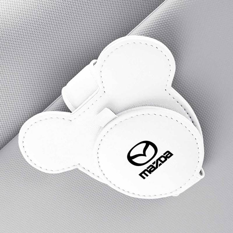 SICUEAUA Brillenhalter für Mazda 2 Speed CX9 CX5 CX30 CX3 CX7 RX8 RX7 626 6 Atenza MX5 323 3 Axela, Auto Sonnenblenden Brillenclip, Ticketkarten Clip von SICUEAUA