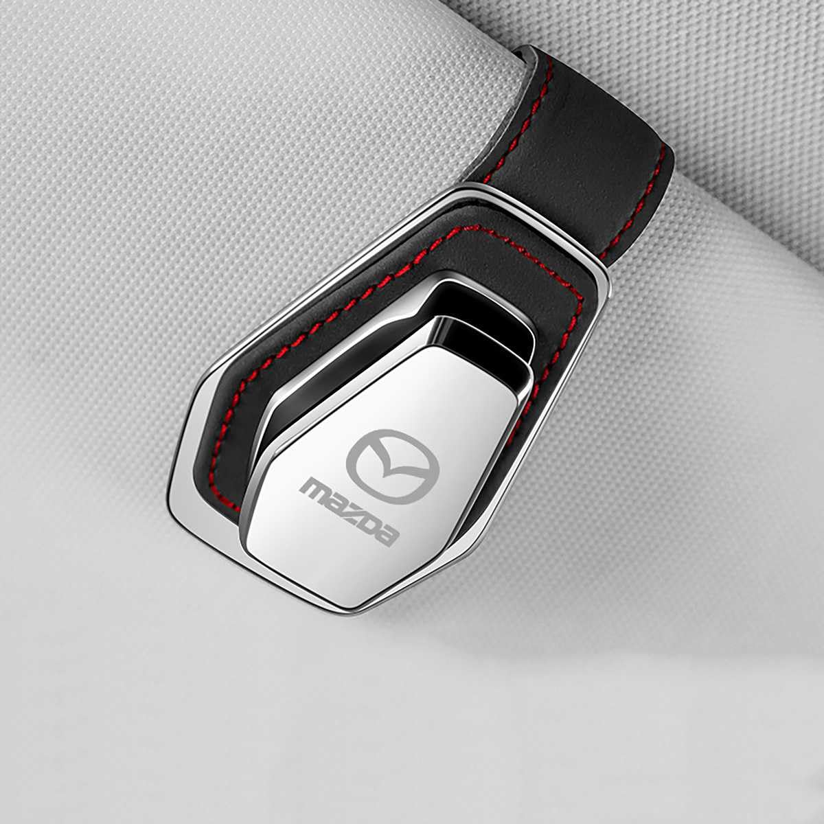 SICUEAUA Brillenhalter für Mazda 3 Axela 6 ATENZA MX-5 CX-3 CX-4 CX-5, Auto Sonnenblenden Brillenclip, Ticketkarten Clip von SICUEAUA