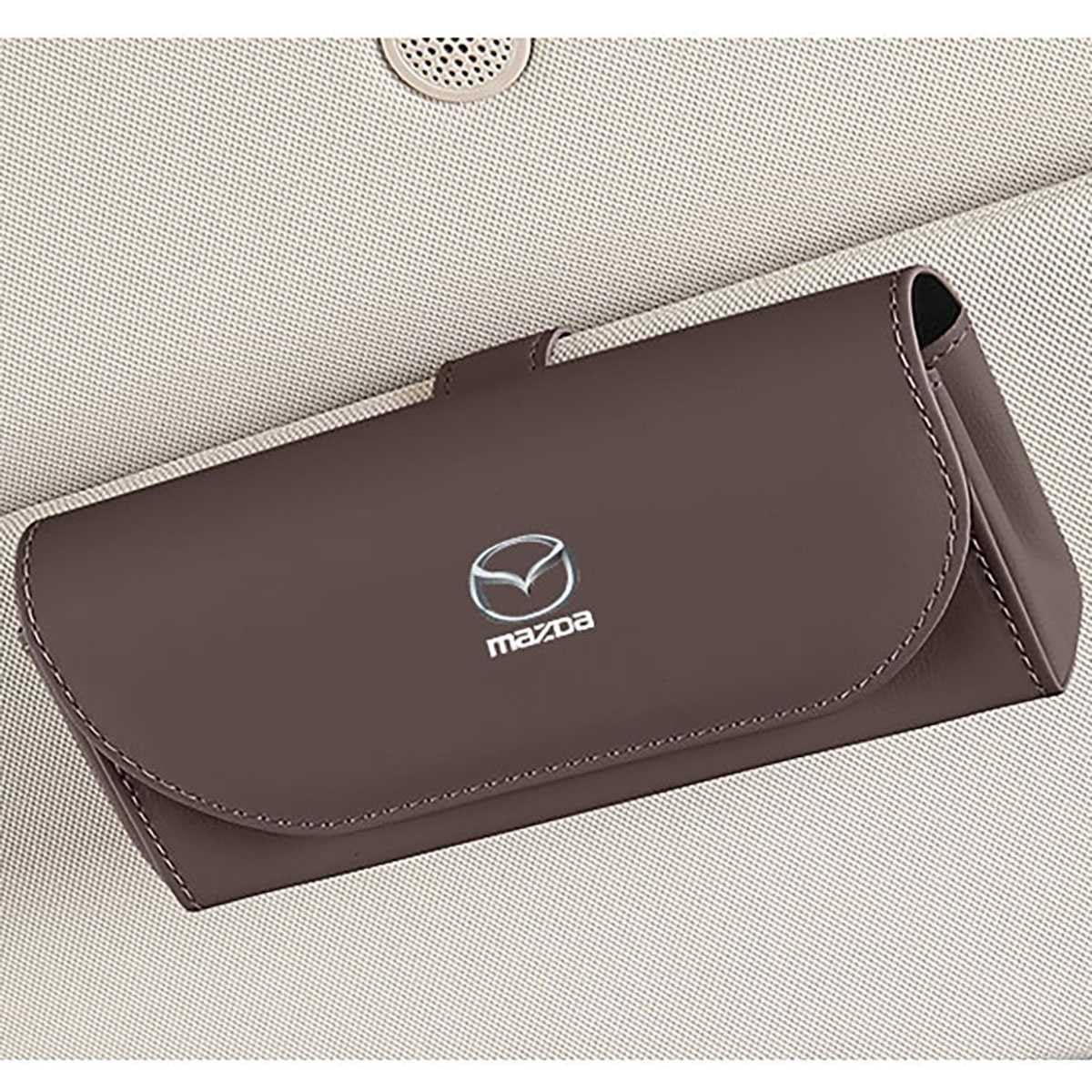 SICUEAUA Brillenhalter für Mazda CX-3 CX-30 CX-4 CX-5 CX-50 CX-60 CX-7 CX-8 CX-9 CX-90, Auto Sonnenblenden Brillenclip, Ticketkarten Clip von SICUEAUA