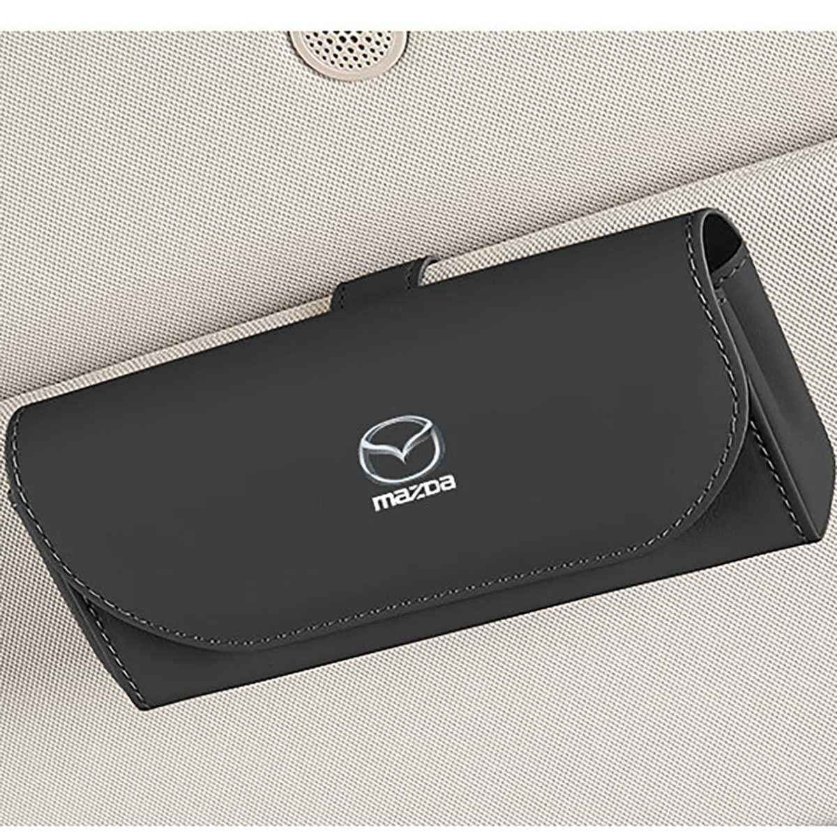 SICUEAUA Brillenhalter für Mazda CX-3 CX-30 CX-4 CX-5 CX-50 CX-60 CX-7 CX-8 CX-9 CX-90, Auto Sonnenblenden Brillenclip, Ticketkarten Clip von SICUEAUA