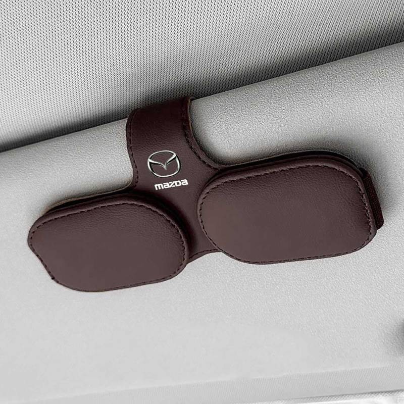 SICUEAUA Brillenhalter für Mazda CX5 CX7 CX9 CX-5 CX3 MX-5 Protege Valet Rx8 Series, Auto Sonnenblenden Brillenclip, Ticketkarten Clip von SICUEAUA