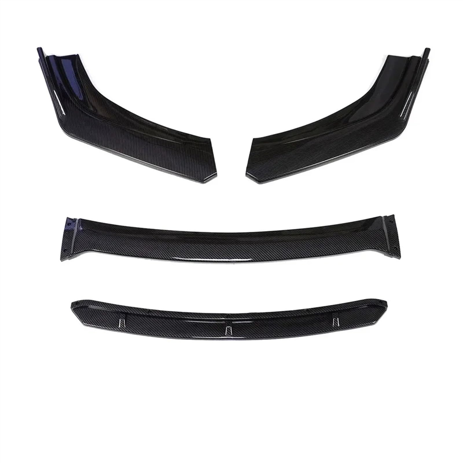 Auto Frontstoßstange Spoiler 4 Pcs Für Civic Sedan 4Dr 2016-2018 Auto Vorderen Stoßfänger Lip Spoiler Splitter Diffusor Lip Body Kit Front Spoiler Stoßstangen Schutz Frontlippe Spoiler(Kohlenschwarz) von SIFUSM