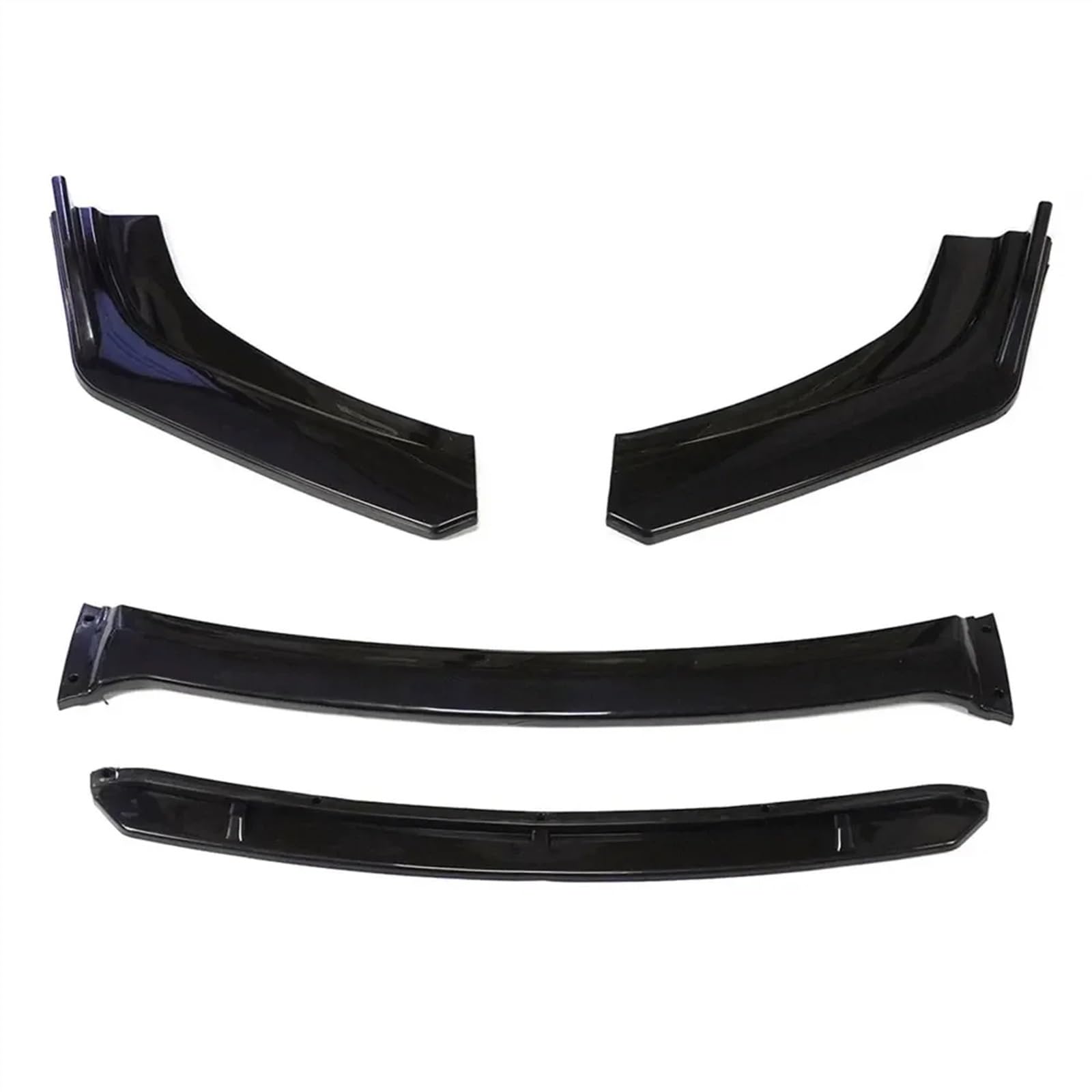 Auto Frontstoßstange Spoiler 4 Pcs Für Civic Sedan 4Dr 2016-2018 Auto Vorderen Stoßfänger Lip Spoiler Splitter Diffusor Lip Body Kit Front Spoiler Stoßstangen Schutz Frontlippe Spoiler(Shiny Black) von SIFUSM