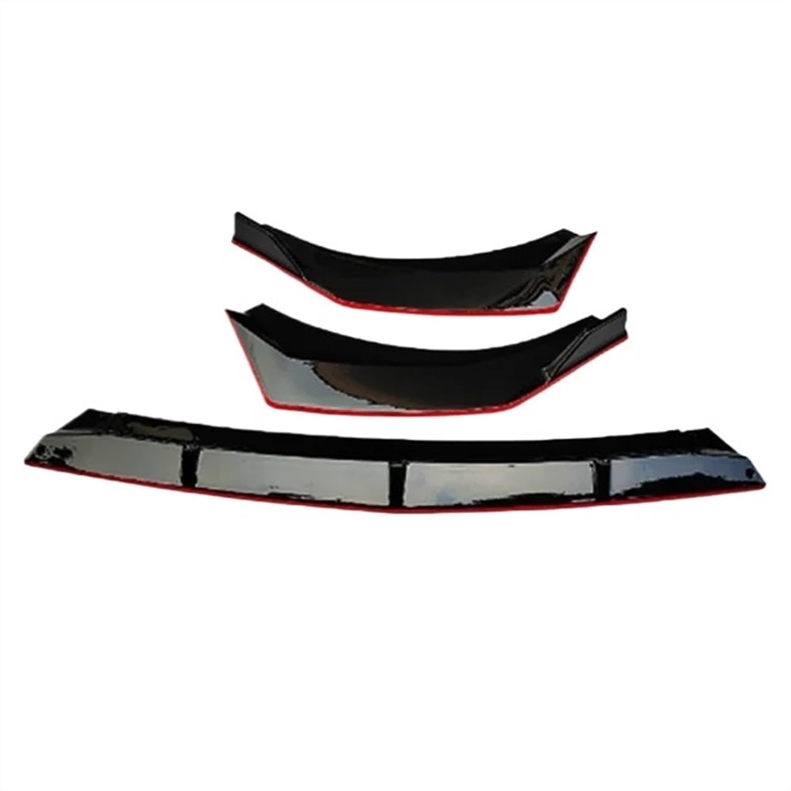 Auto Frontstoßstange Spoiler Für Hyundai Für Elantra CN7 2021 2022 Bodykit Auto Vorderen Stoßfänger Spoiler Splitter Lippe Kinn Diffusor Protector Schutz Zubehör Frontlippe Spoiler(Black Red) von SIFUSM