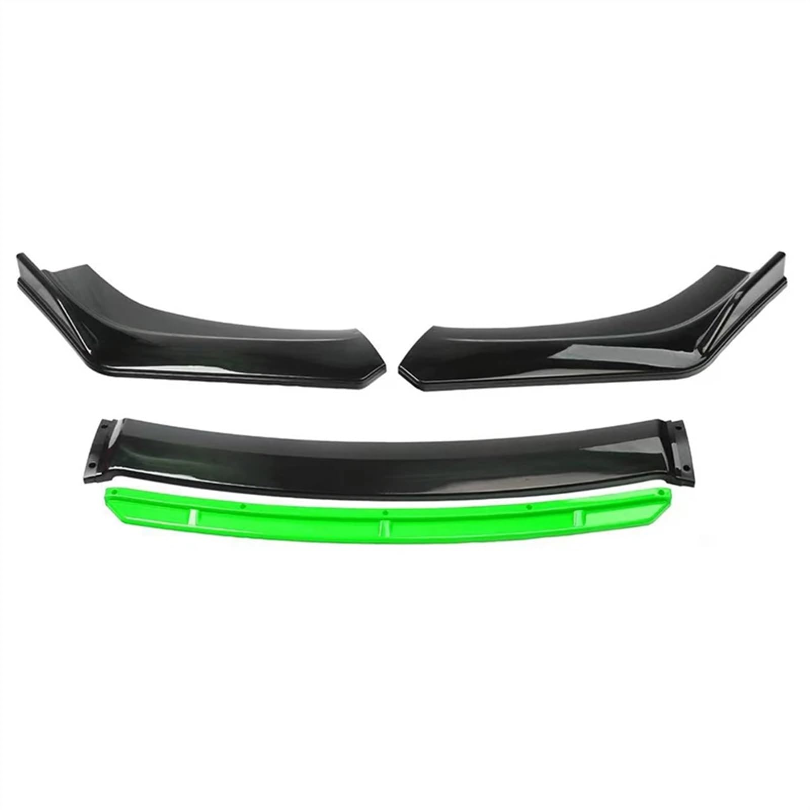 Auto Frontstoßstange Spoiler Universeller Dreistufiger Frontspoiler Frontspoilerlippe Frontschaufelmodifizierung des Kinn-Eckschutzes Der Frontstoßstange des Autos Frontlippe Spoiler(Green) von SIFUSM