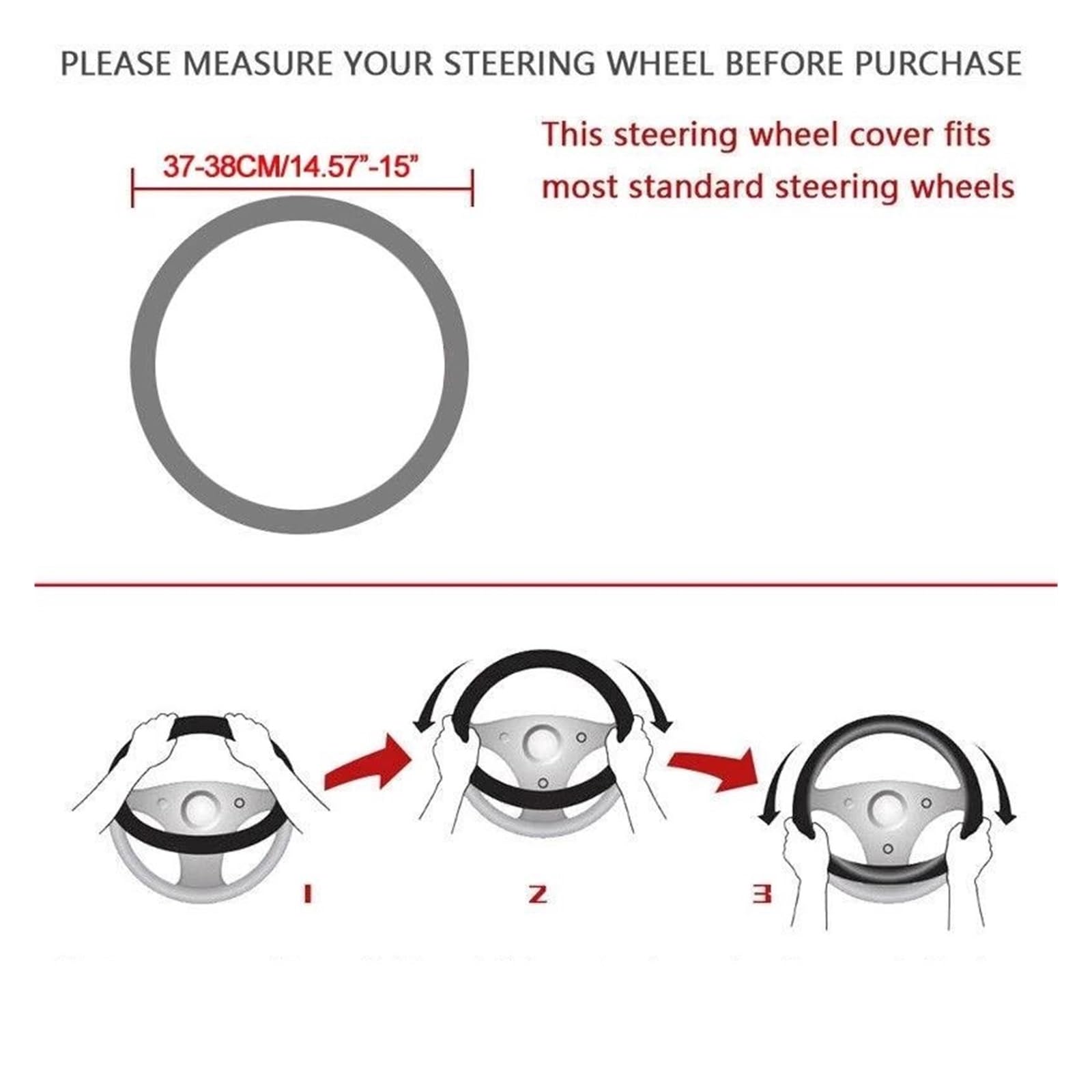 Auto Lenkradabdeckung Autozubehör für FIAT für Ducato Mikrofaser Leder Auto Lenkradbezug Lenkradschoner(Weiß) von SIFUSM