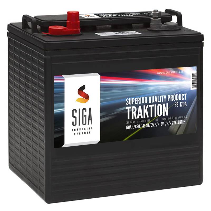 Antriebsbatterie 8V 170AH Traktion Batterie Club Car E-Z-GO Golf Car Hebebühne von SIGA IMPULSIVE DYNAMIK