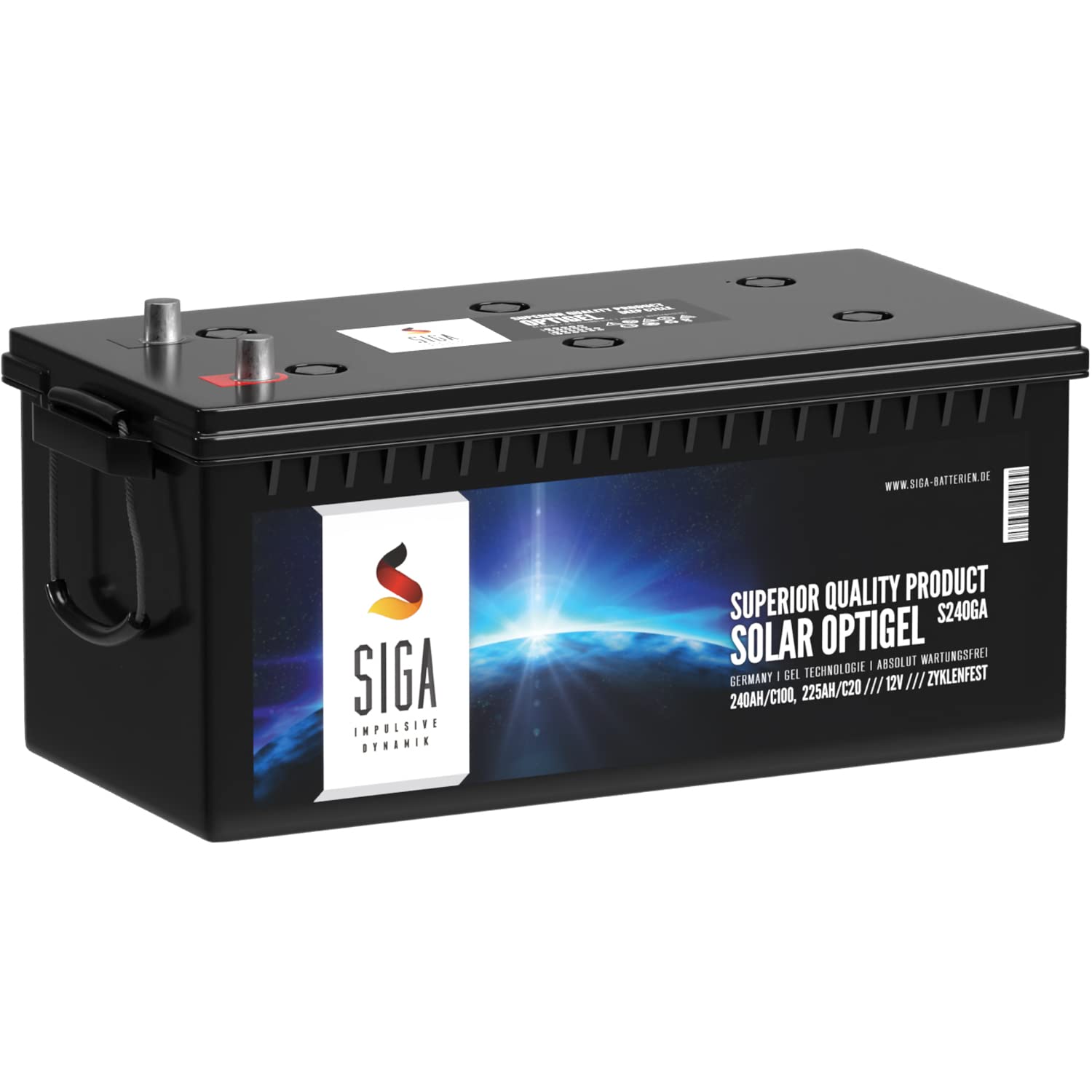 SIGA Blei-Akku 12V 240Ah Gel Akku Gel-Batterie Bootsbatterie Wohnmobil Batterie Solarbatterie Versorgerbatterie ersetzt 230Ah 220Ah von SIGA IMPULSIVE DYNAMIK