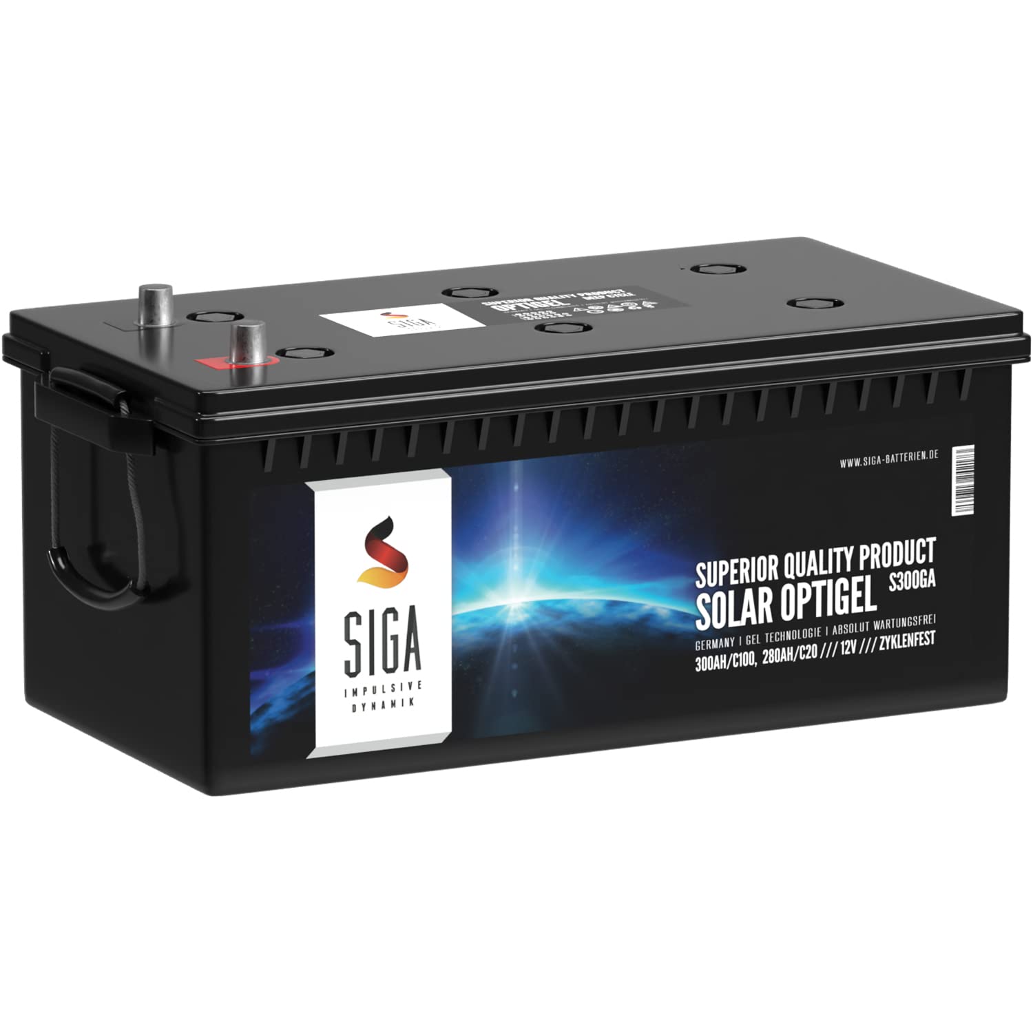 SIGA Blei-Akku 12V 300Ah Gel Akku ersetzt 280Ah Gel-Batterie Bootsbatterie Wohnmobil Batterie Solarbatterie Versorgerbatterie von SIGA IMPULSIVE DYNAMIK