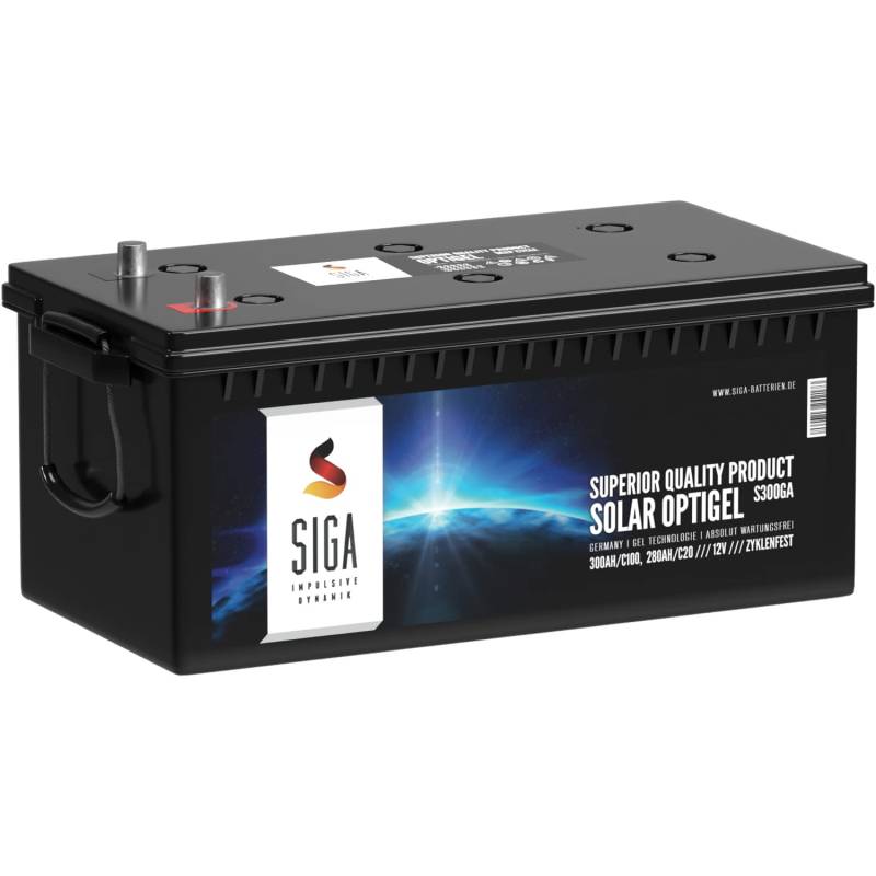 SIGA Blei-Akku 12V 300Ah Gel Akku ersetzt 280Ah Gel-Batterie Bootsbatterie Wohnmobil Batterie Solarbatterie Versorgerbatterie von SIGA IMPULSIVE DYNAMIK