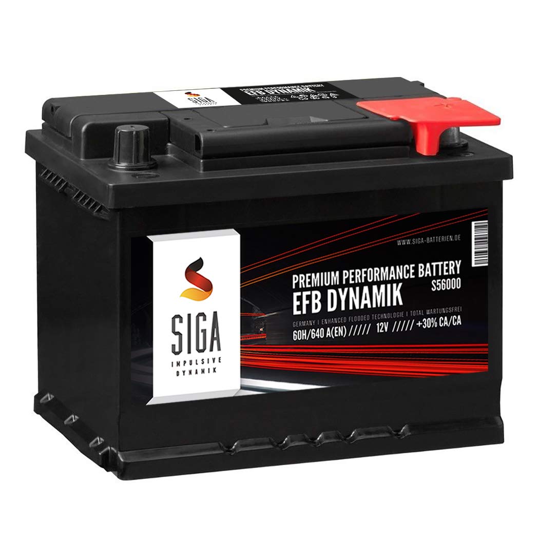 SIGA EFB Autobatterie Starterbatterie Start Stopp Batterie (60AH 12V) von SIGA