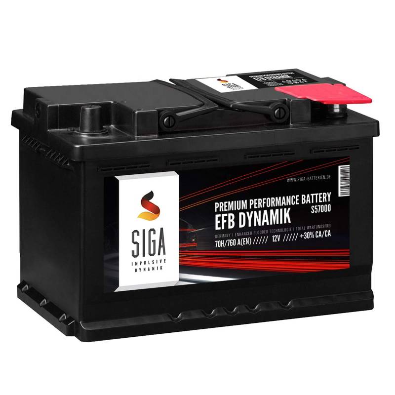 SIGA EFB Autobatterie Starterbatterie Start Stopp Batterie (70AH 12V) von SIGA IMPULSIVE DYNAMIK