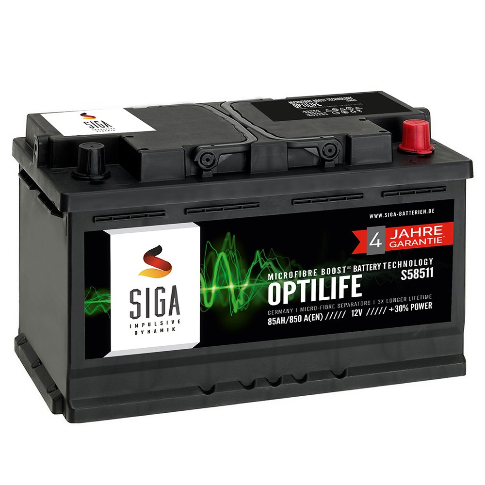 SIGA OPTILIFE Autobatterie 12V 85Ah statt 80Ah 85Ah 90Ah von SIGA IMPULSIVE DYNAMIK