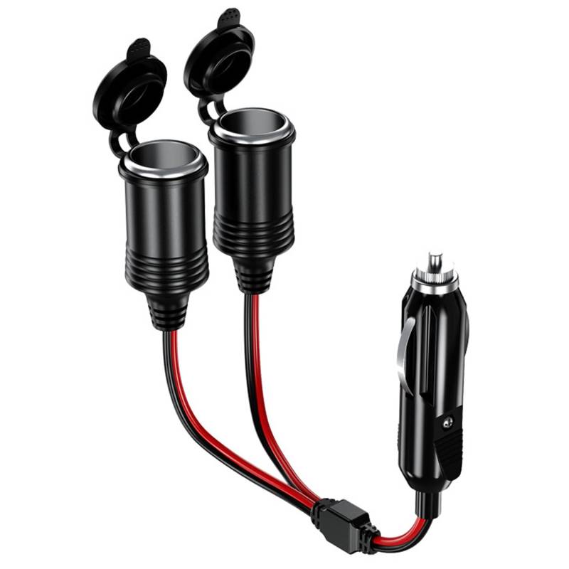 SIGANDG Zigarettenanzünder Verteiler Stecker Buchse Adapter 2-Fach mit 15A Sicherung für 12V / 24V Auto Motorrad LKW Lieferwagen Wohnmobil Geräte von SIGANDG