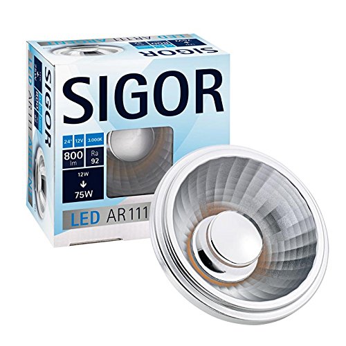 Sigor 12-W-AR111-LED-Lampe, warmweiß, 40°, 12 V von SIGOR