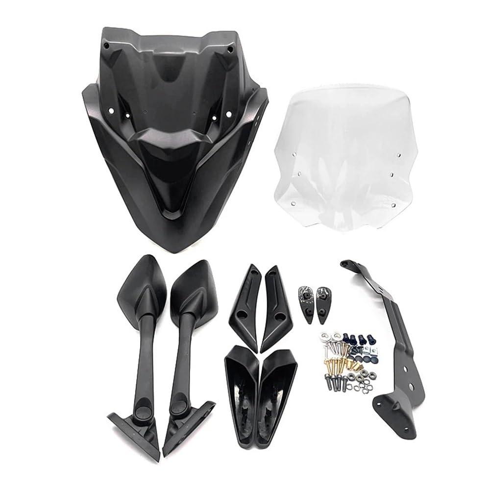 Motorcycle WindScreen Screen Für NMAX125 NMAX155 2023-2021 Windschutz Windschutz Mit Front Maske Panel Für Yam&aha NMAX 155 Motorrad Wind Shiel Zubehör von SIGRIDS