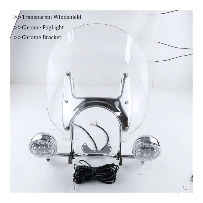 Motorcycle WindScreen Screen Motorrad Für R 18 Nebel Lampe Transparente Windschutzscheibe Spezielle Halterung Kit Kreuzfahrt Windschutzscheibe Für R18 Klassische 100 Jahre 2020-2023 von SIGRIDS