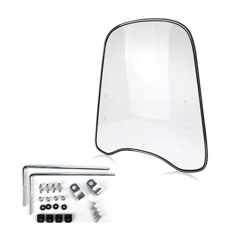 Motorcycle WindScreen Screen Motorrad Windschutzscheibe Transparente Verlängerung Spoiler Universal PC Windschutzscheibe Verbreitert Kanten Windabweiser Für Motorrad von SIGRIDS