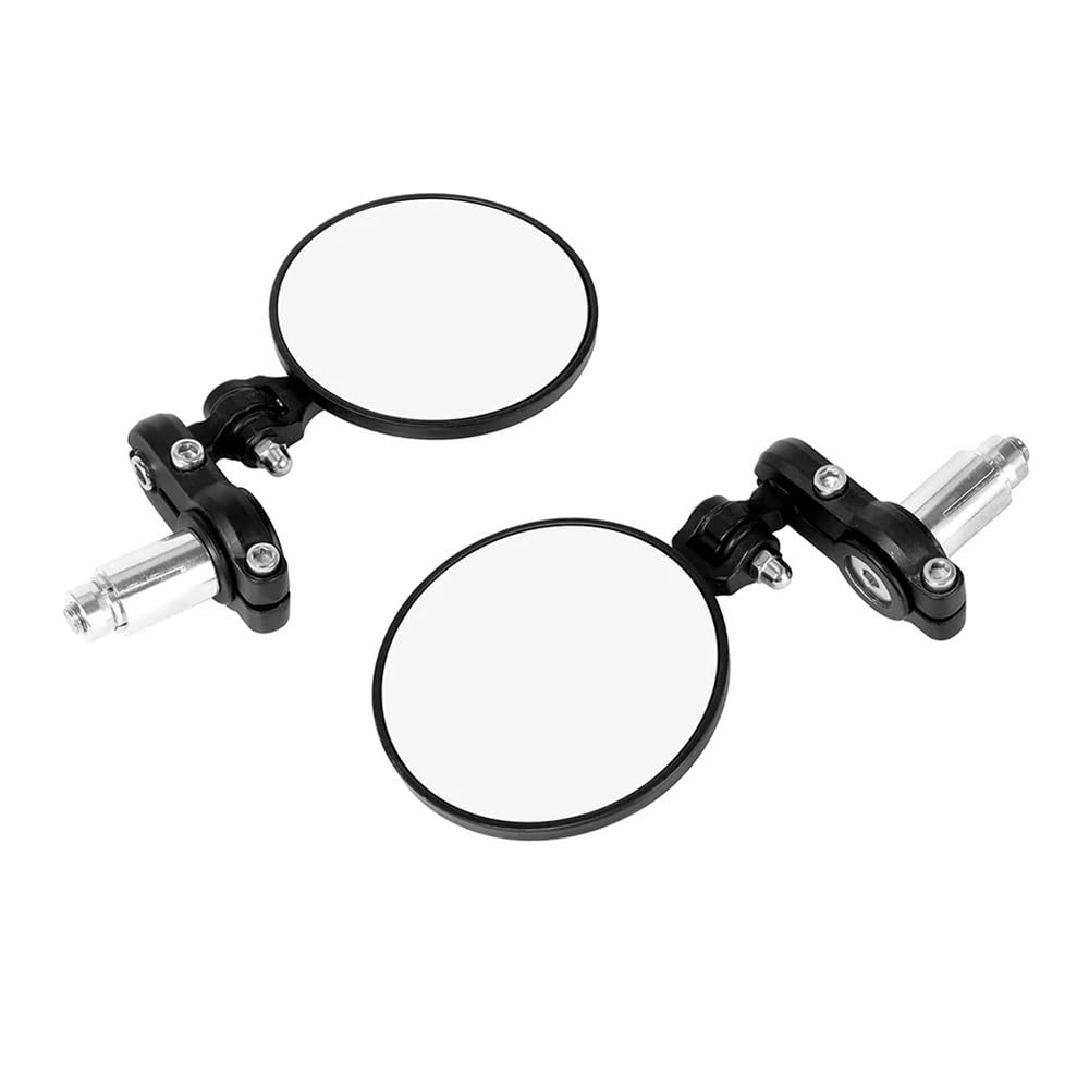 Motorrad Rückspiegel 2PCS Motorrad Spiegel Lenker 7/8 "22mm Universal Rückansicht Griff Bar End Seite Spiegel Mit Licht Motorrad Zubehör von SIGRIDS