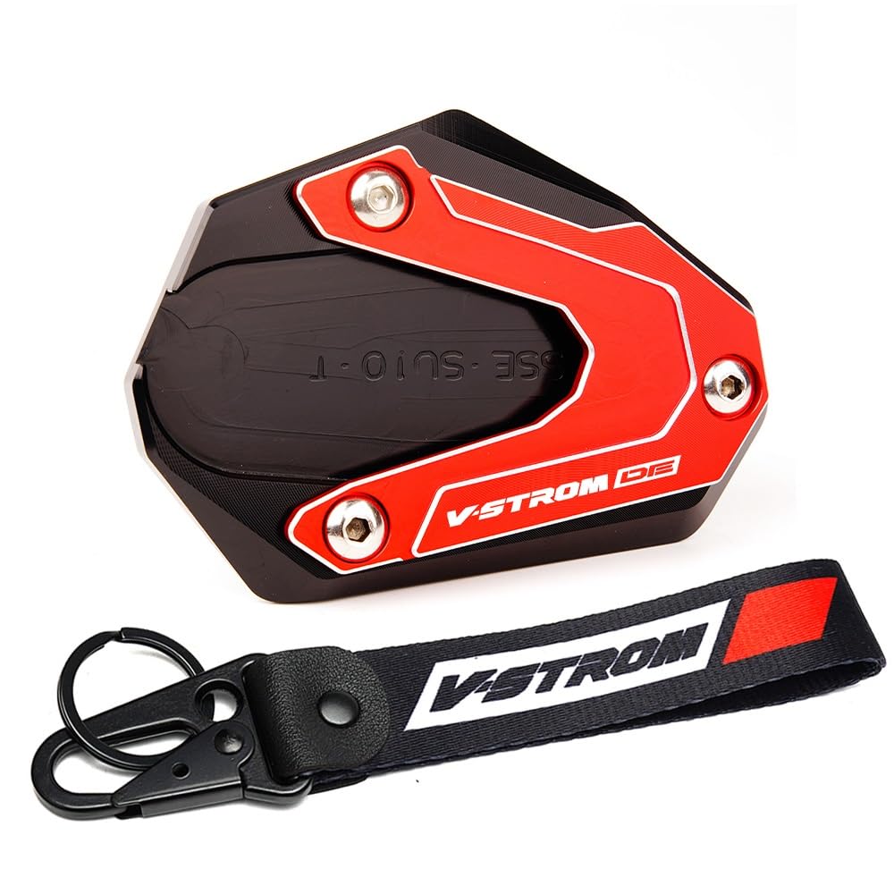 Motorrads Ständerpolster Verlängerung Für V-Storm 800DE 2023 VSTROM 800DE V-Strom 800 De CNC Motorrad Kickstand Fuß Seite Ständer Verlängerung Pad Schlüsselanhänger Schlüsselanhänger von SIGRIDS