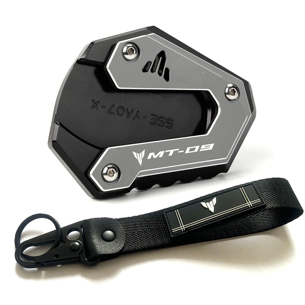 Motorrads Ständerpolster Verlängerung Für Yam&aha MT09 SP 2023 MT 09 2022 Tracer MT-09 SP FZ09 2015-2023 Motorrad Kickstand Fuß Seite Stehen Verlängerung Pad Schlüsselanhänger von SIGRIDS