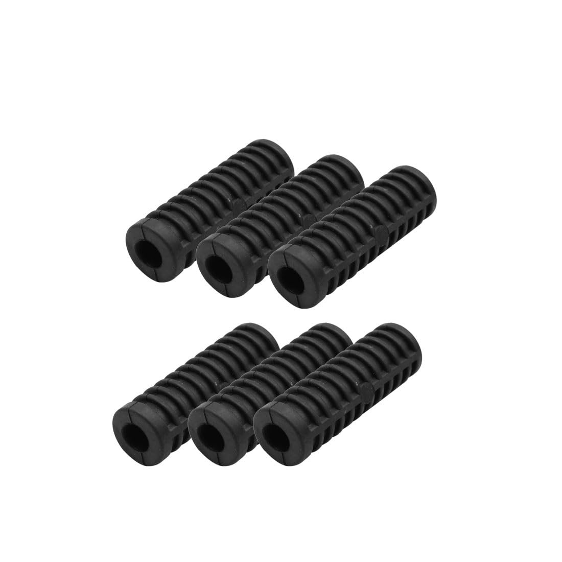 Motorräder Fußpedal Motorradzubehör, 12 Mm Durchmesser, Gummi, rutschfeste Fußstütze, Pedal, Fußrastenabdeckung, Schale, Schwarz Für Motorrad von SIGRIDS