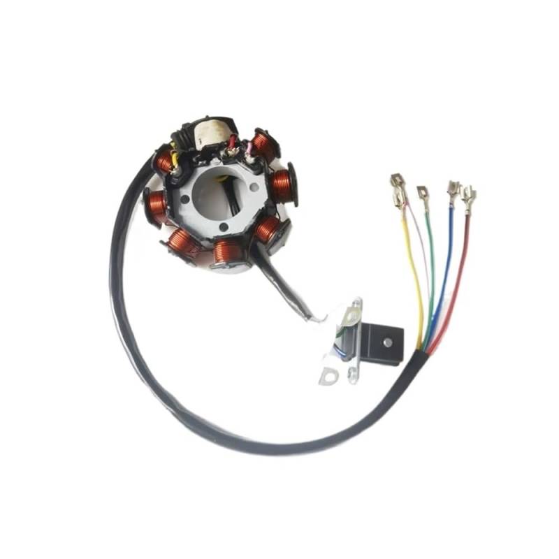 Statorspule Stator Spule Für 8-Spulen-5-Draht-AC-gefeuerte Magneto-Statorlöcher Für Motorrad Für CG125 156FMI 157FMI CG150 162FMJ von SIGRIDS